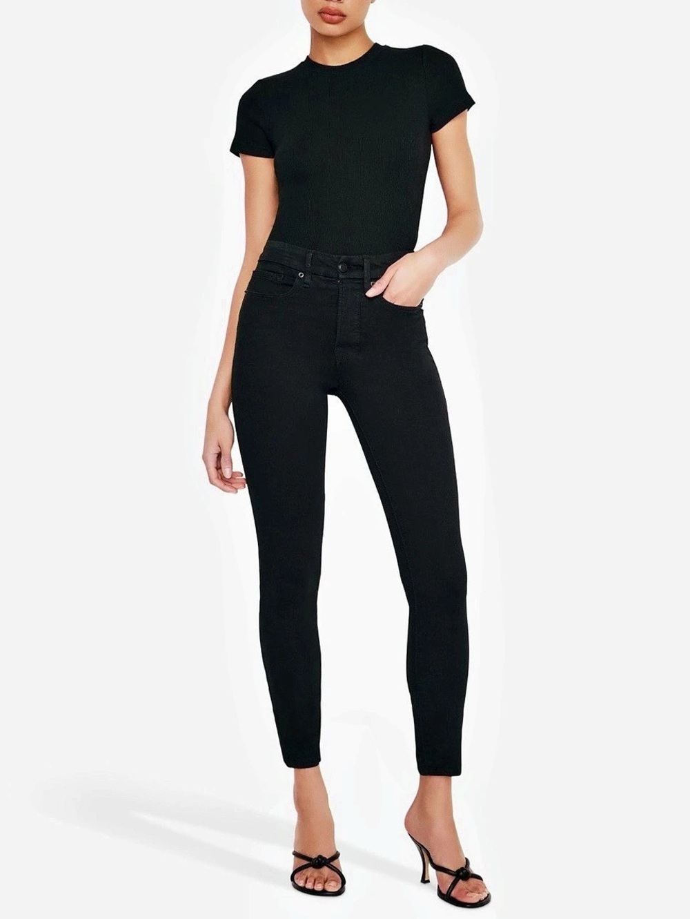 Good American Good Legs Crop Skinny Jeans - Black001 - Size 20 - Never worn